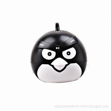 Cartoon Design Speaker, T-Flash Card Support, with FM, Switch On, Battery Inside, MP3